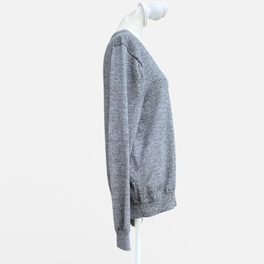Express Merino Wool V-neck Sweater in Gray Size Medium